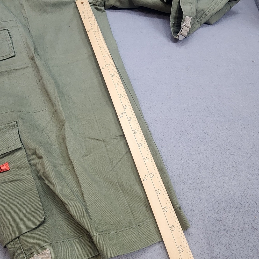Structure Cargo Pants Olive Green Utility Multi Pocket Mens W33 L21 - Picture 7 of 7